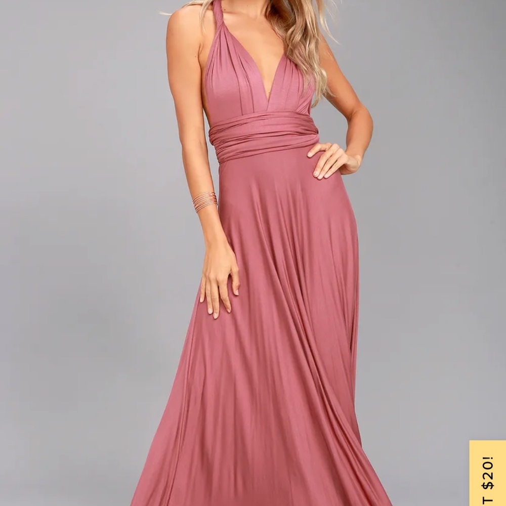 3x Lulus Tricks of The Trade Rusty Rose Bridesmaid Dress x3